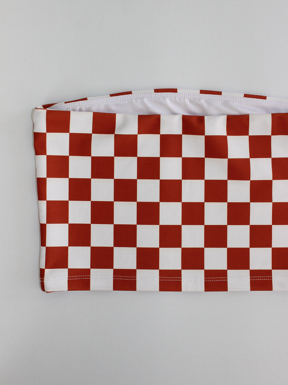 BALMY TUBE TOP | TANGERINE CHECKERED