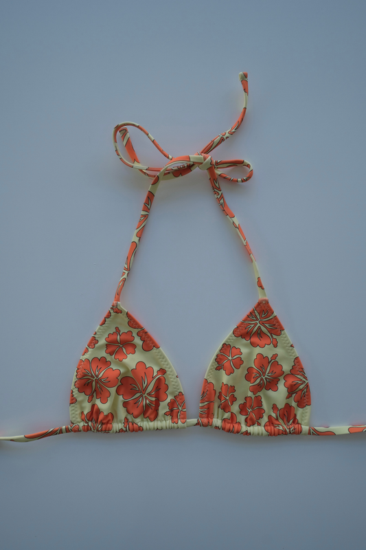 [MISPRINT] TATUM TRIANGLE BIKINI TOP | HIBISCUS